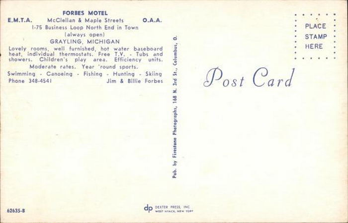Warblers Way Motel (Forbes Motel) - Vintage Postcard
